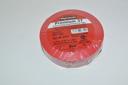 AAON T00060 TAPE ELECT RED .75 X 66' X 007 T00060