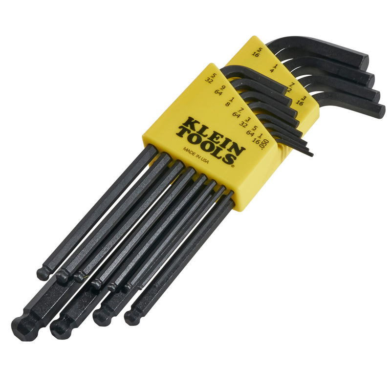 KLEIN TOOLS  HEX KEY SET 12PC L-STYLE BALL END INCH T47190