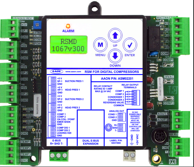 AAON CONTROLS Refrigerant System Module for Digital Compressors for R22. Includes: Refrigerant System  Module ... ASM01893