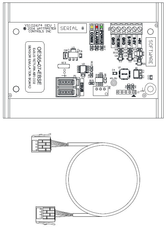 EBUS RETURN AIR CO2 SENSOR EMULA BOARD 1.5F EBC/EBUS CABLE ASM01623