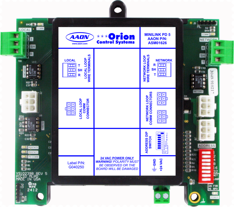 AAON CONTROLS MINILINK PD 5- OE364-23-OR ASM01626