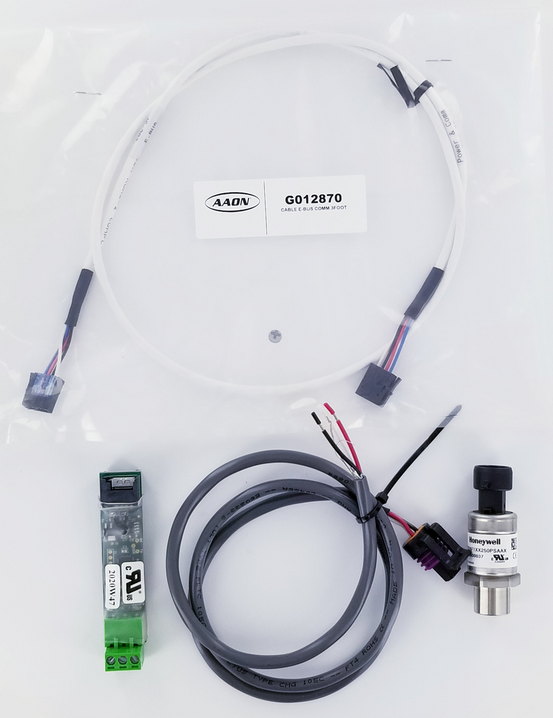 AAON CONTROLS VCB-X SUCTION PRESSURE TRANSDUCER KIT WITH E-BUS ADAPTER ASM01845