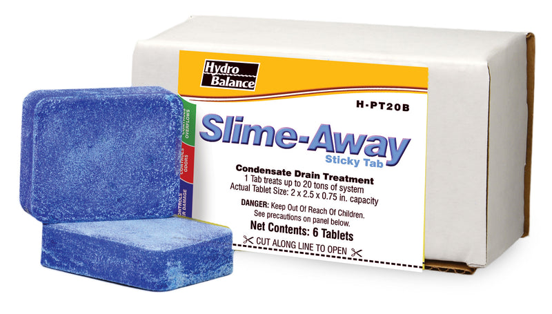 HYDRO BALANCE SLIME-AWAY STICK TABS. EACH TAB TREATS UP TO 20 TONS. G016321