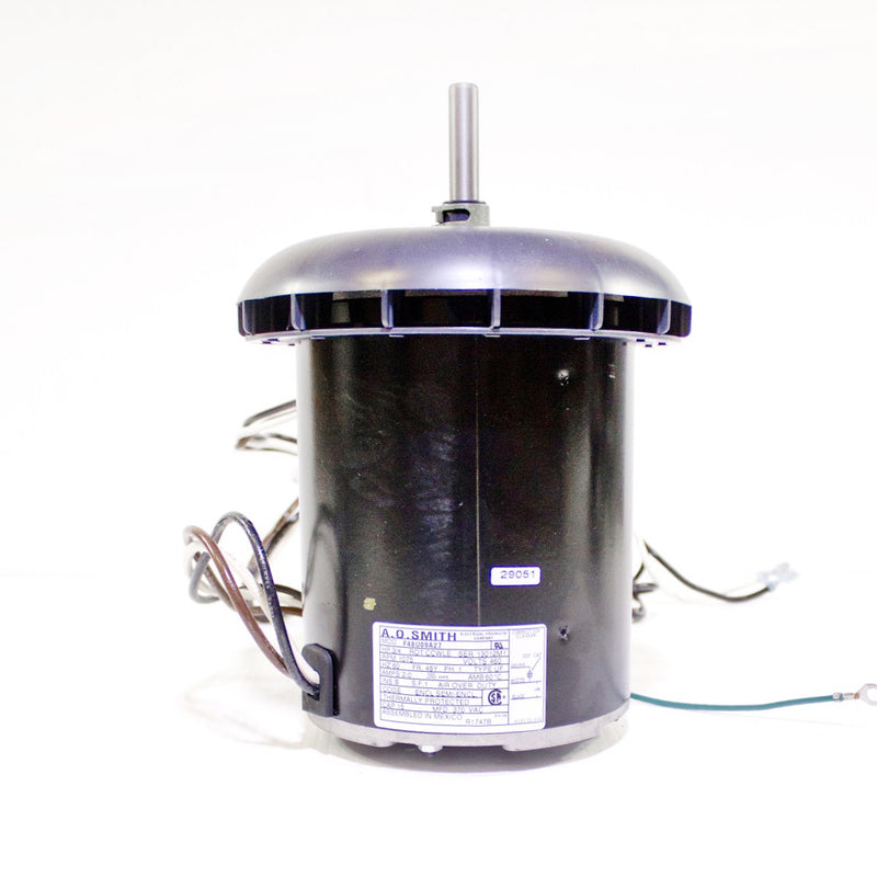 AAON CONDENSER FAN MOTOR 3/4 HP 460/1/60 VAC Includes Capacitor and Rain Shield R1747B