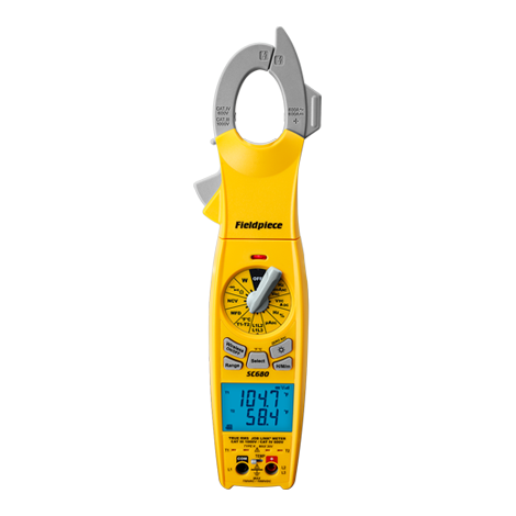 FIELDPIECE METER WIRELESS POWER CLAMP. SAFETY RATED CAT IV-600, CAT III T100510