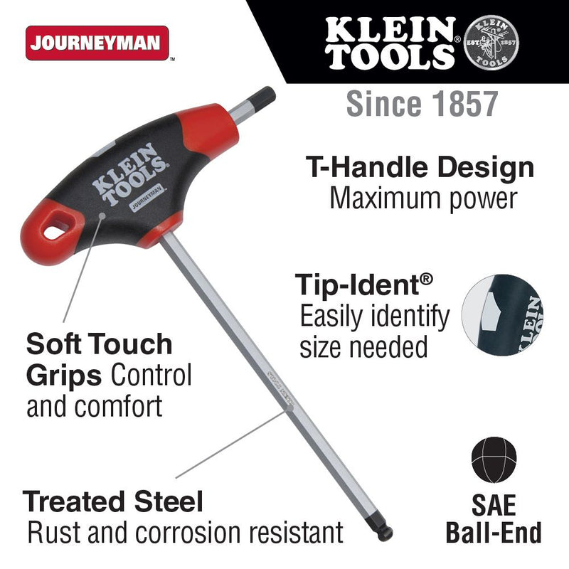 KLEIN TOOLS  JTH6E10BE  WRENCH ALLEN 5/32 T HANDLE B T35610