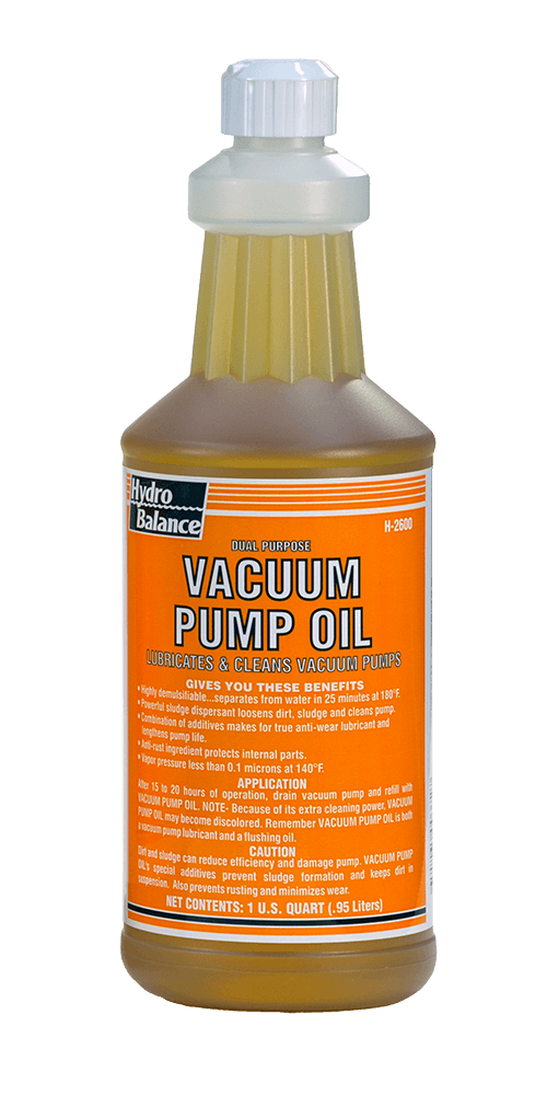 HYDRO BALANCE VACCUM PUMP OIL QUART SIZE  P/N H-2600 V29350